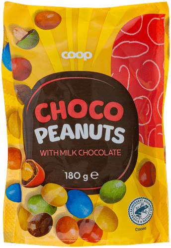 Coop 巧克力花生牛奶巧克力豆 180 g｜Coop Choco Peanuts maitosuklaarae 180 g