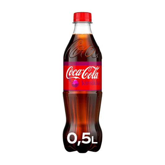 Coca-Cola Original Taste Kirsikka virvoitusjuoma muovipullo 0,5 L｜Coca-Cola 原味樱桃汽水塑料瓶 0,5 L