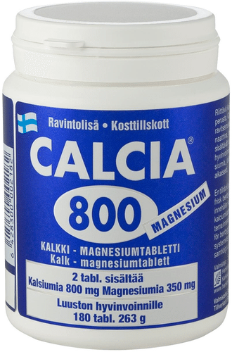 Calcia 800镁钙镁片 180 tabl｜Calcia 800 Magnesium kalkki-magnesiumtabletti 180 tabl