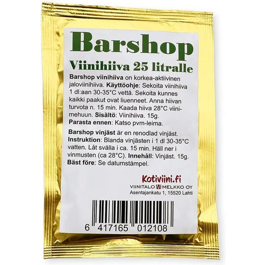 Barshop Viinihiiva 15 g｜Barshop 酵母 15 g