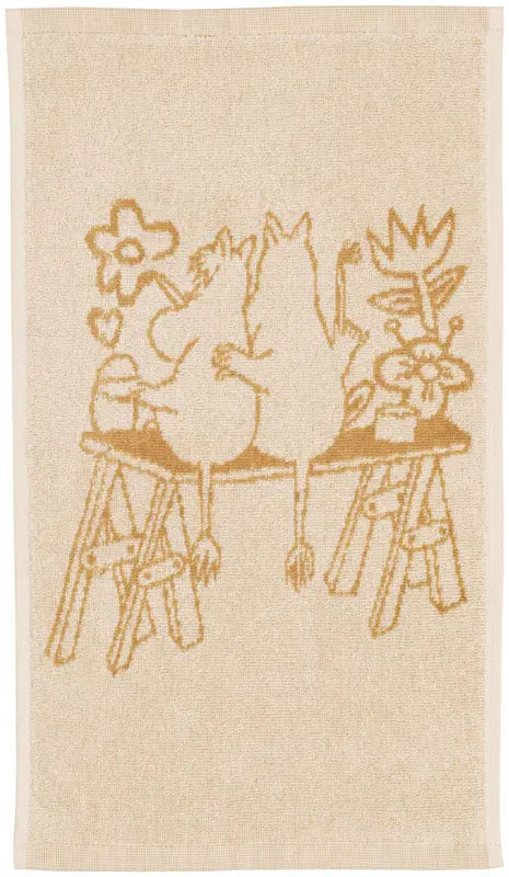 Moomin Arabia 姆明毛巾 30x50 爱 米色 GOTS｜Moomin Arabia Muumi k.pyyhe 30x50 Rakkaus beige GOTS