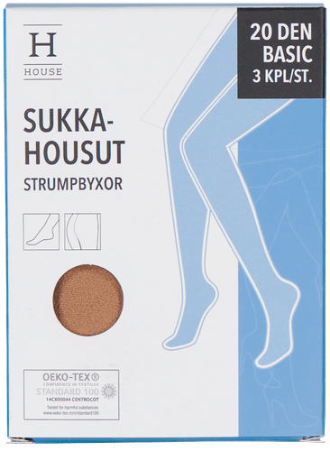 House naisten sukkahousut basic 20 den SH20X3HR sun, koko 36–44 3-pack