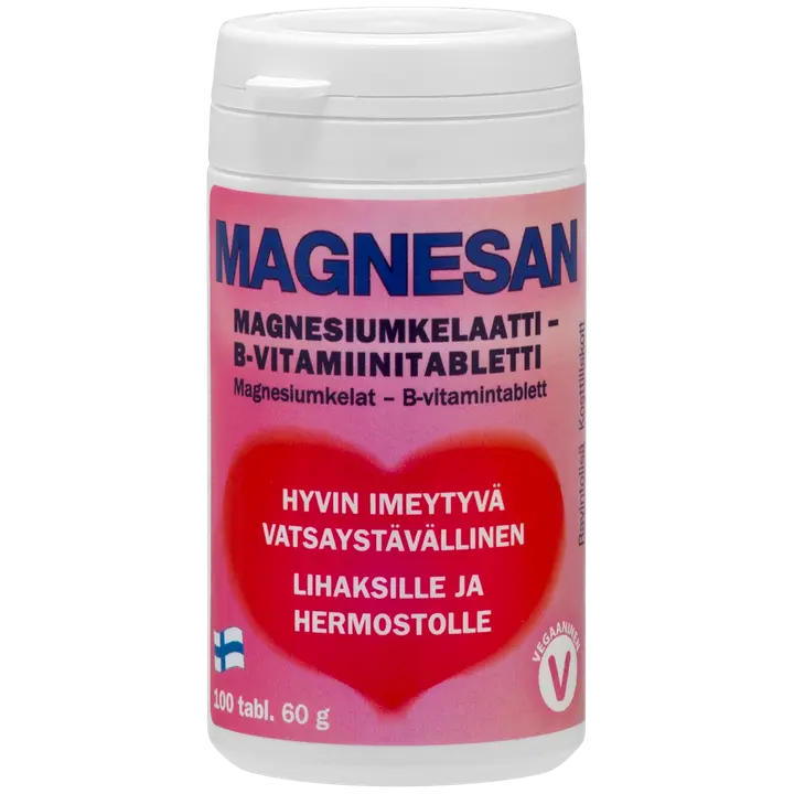 Magnesan Magnesiumkelaattitabletti 100 tabl-Magnesan 螯合镁片 100 片