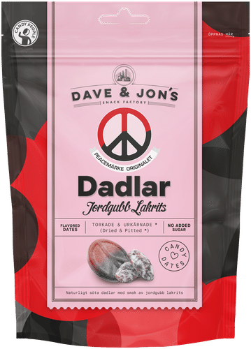 Dave & Jon´s Taateli mansikan- ja lakritsanmakuinen taateli