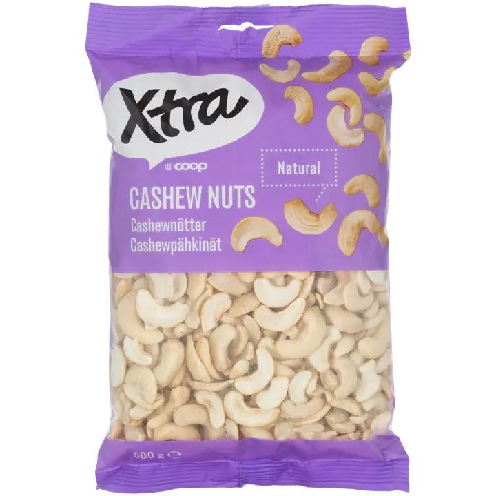 Xtra cashewpähkinät natural 500 g-Xtra 腰果天然 500 g