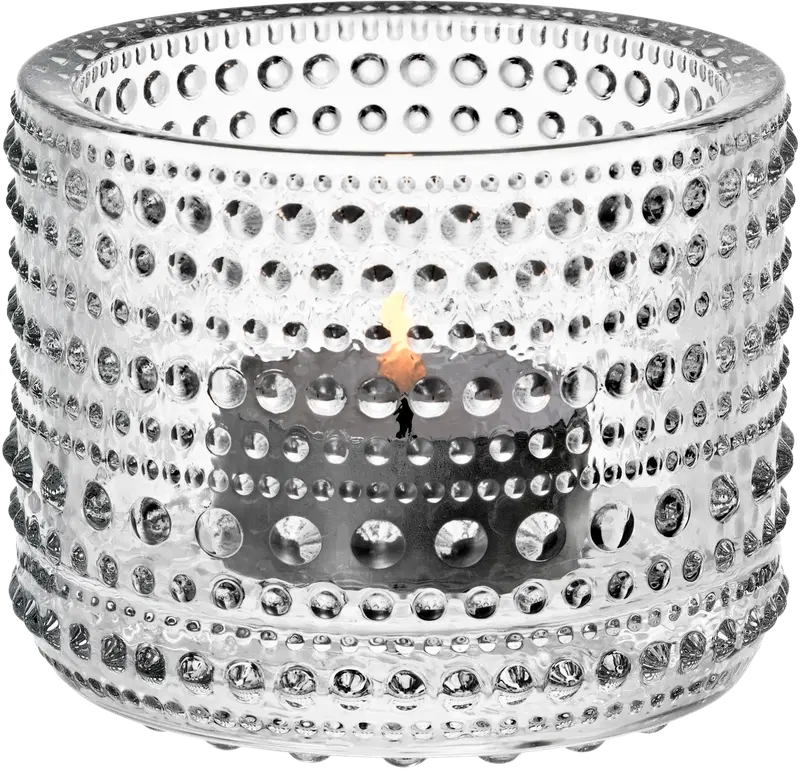 Iittala Kastehelmi 烛台 64毫米 透明｜Iittala Kastehelmi kynttilälyhty 64 mm kirkas