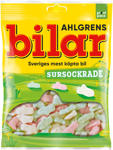 Leaf 阿赫尔格伦斯汽车造型酸味糖混合装 130g｜Ahlgrens Bilar Sursockrade makeissekoitus 130g
