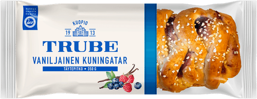 Trube Vaniljainen kuningatartäytepitko 350 g mustikka-vadelmatäytteinen pullapitko｜Trube 香草女王馅长面包 350克 蓝莓-覆盆子馅辫子面包