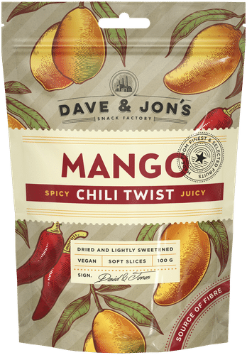 Dave&Jons kuivattua mangoa chilillä 100 g