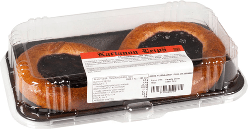 Kartanon leipä mustikka pulla 2 x 80g｜Kartanon Leipä 蓝莓面包 2个装 80g