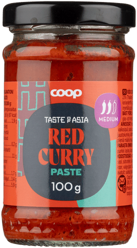 Coop 亚洲风味红咖喱酱 100 g｜Coop Taste of Asia punainen currytahna 100 g