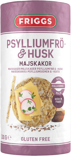 Friggs Maissikakku Psylliumsiemen & Kuitu gluteeniton 130g｜Friggs 玉米糕 车前子籽 & 纤维 无麸质 130g
