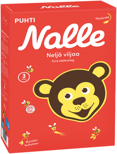 Nalle 700g neljän viljan täysjyvähiutale｜Nalle 700克四谷全麦片