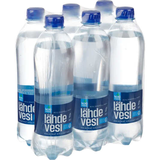 Kotimaista 6x0,5l hiilihapotettu lähdevesi｜Kotimaista 6x0.5l 碳酸泉水