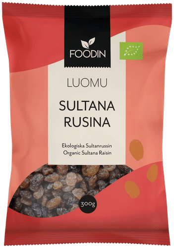 Foodin Sultana rusina, luomu 300g