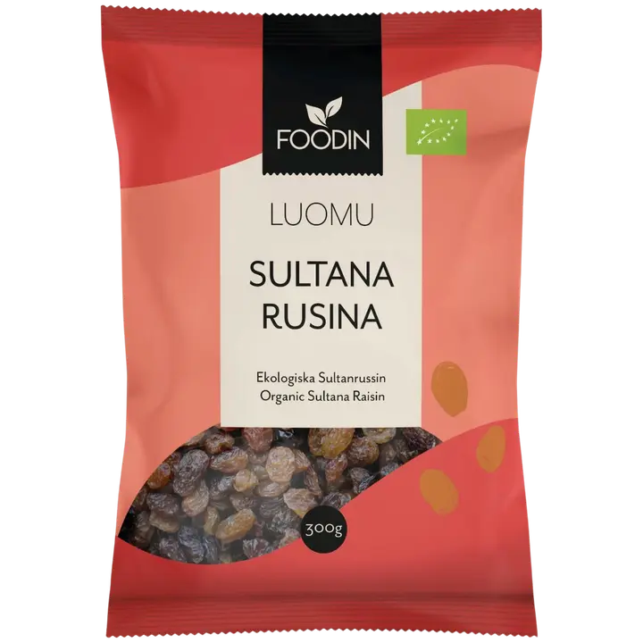 Foodin Sultana rusina, luomu 300g-Foodin 苏丹娜葡萄干，有机 300g