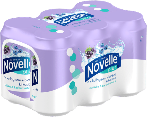Hartwall Novelle Plus 6 x Hartwall Novelle Plus C + 胶原蛋白 + 生物素 0,33 l｜6 x Hartwall Novelle Plus C + Kollageeni + Biotiini 0,33 l