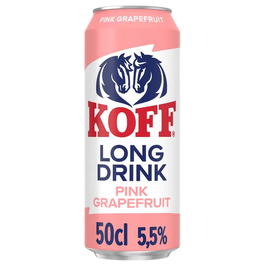 Koff Long Drink Pink Grapefruit long drink 5,5 % tölkki 0,5 L｜Koff 长饮粉红西柚长饮 5.5% 罐装 0,5 L