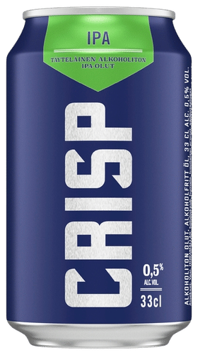 Crisp 无醇IPA麦芽饮料0.5%罐装 0,33 L