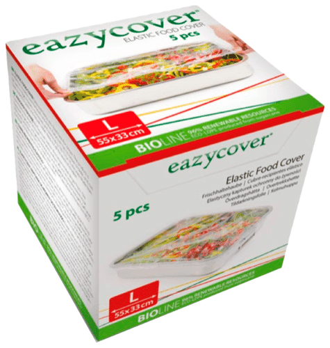Eazycover 大号 BIOLINE 5片装 - 保鲜膜罩 - 让食物保持新鲜更久