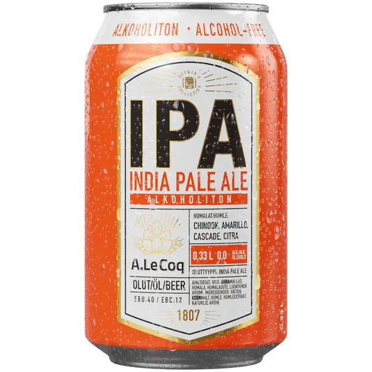 A. Le Coq IPA 0,0 % alkoholiton olut 0,33 l tlk｜A. Le Coq IPA 0.0% 0度饮料 0.33 升 tlk