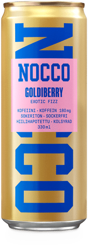 Nocco BCAA 金莓氨基酸咖啡因维生素气泡能量饮料 330ml｜NOCCO BCAA Goldiberry aminohappoja, kofeiinia ja vitamiineja sisältävä hiilihapotettu energiajuoma 330ml