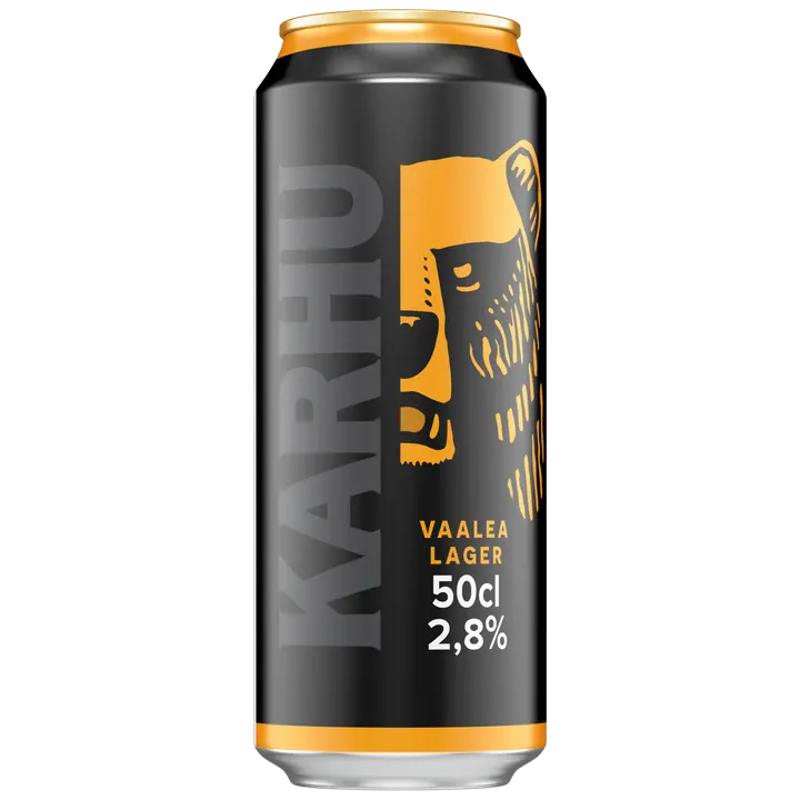 Karhu Lager olut 2,8 til-% tölkki 0,5 L｜Karhu 2.8 vol% 罐装淡饮料 0,5 L