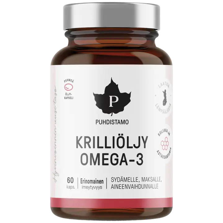 Puhdistamo Krilliöljy Omega-3 60 kapselia-Puhdistamo 磷虾油 Omega-3 60 粒胶囊