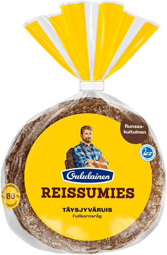 Oululainen Reissumies Täysjyväruis 4kpl 235g, täysjyväruisleipä｜Oululainen Reissumies 全黑麦面包 4片 235g
