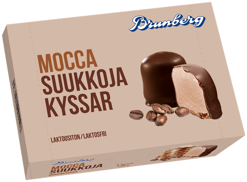 Brunberg 摩卡糖衣泡沫糖果150克/6块｜Brunberg Moccasuukko kuorrutettuja vaahtomakeisia 150g/6kpl