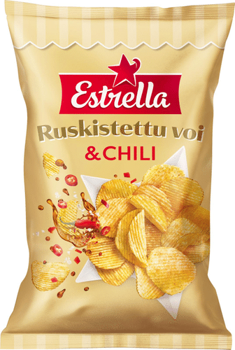 Estrella 焦化黄油与辣椒薯片 275g