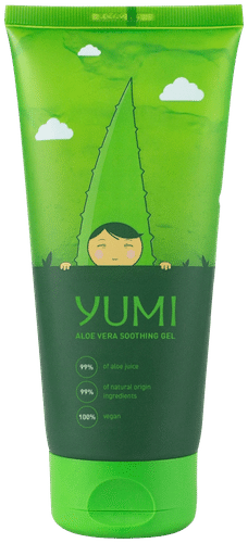 Yumi 99%芦荟凝胶，适用于身体、面部和头发 200 ml