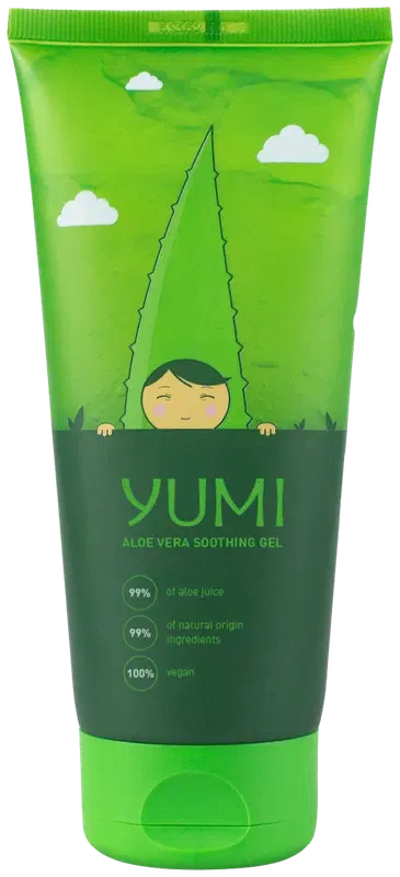 Yumi 99%芦荟凝胶，适用于身体、面部和头发 200 ml｜Yumi 99 % aloe vera geeli vartalolle, kasvoille ja hiuksille 200 ml