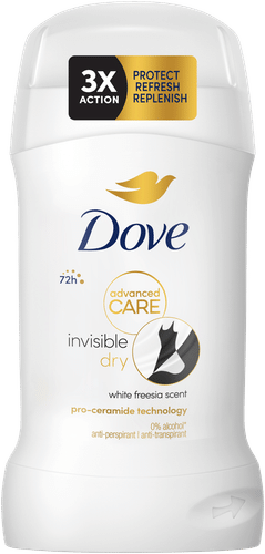 Dove 72h 高级护理隐形干爽止汗香体棒 含神经酰胺技术 50 ML