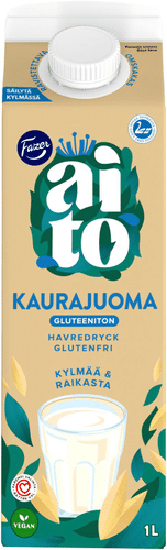 Fazer Aito 1升无麸质燕麦饮品｜Fazer Aito 1l ESL Gluteeniton Kaurajuoma