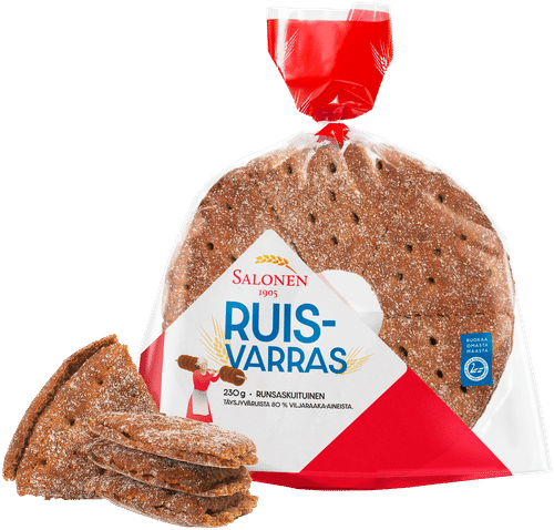 Leipomo Salonen Ruisvarras 230 g ruisleipä, halkaistu｜Leipomo Salonen 黑麦串面包 230g 黑麦面包，已切半
