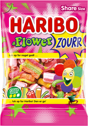 Haribo Flowerzourr 250克酸味糖果袋｜HARIBO Flowerzourr 250g Kirpeä karkkipussi