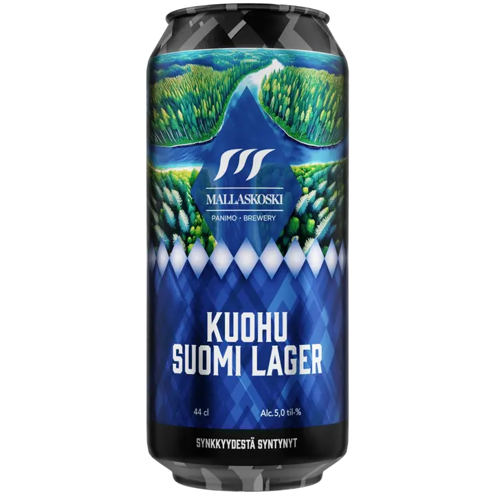Mallaskoski Kuohu Suomi Lager 5,0 til-% 44cl｜Mallaskoski 阔湖芬兰饮料 5.0 vol% 44cl