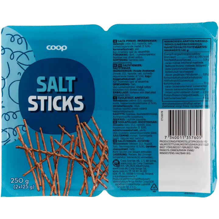 Coop suolatikut 250 g-Coop 盐棒 250 g