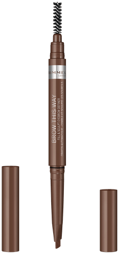 Rimmel Brow This Way Filler & Fixer -kulmakynä 002 Medium Brown 0,4 g