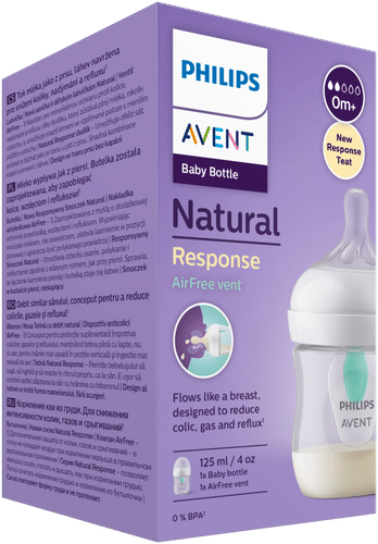 Avent 飞利浦新安怡自然响应防胀气奶瓶 SCY670/01 125 ml｜Philips Avent Natural Response Airfree SCY670/01 tuttipullo 125 ml