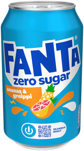 Fanta 菠萝与西柚零度汽水罐装 0,33 L
