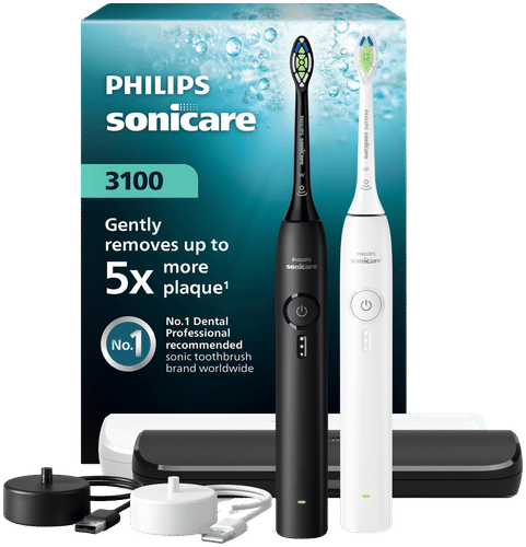 Philips 飞利浦Sonicare声波电动牙刷3100 HX4072/73 两支装｜Philips Sonicare Sähköhammasharja 3100 HX4072/73 2-pack