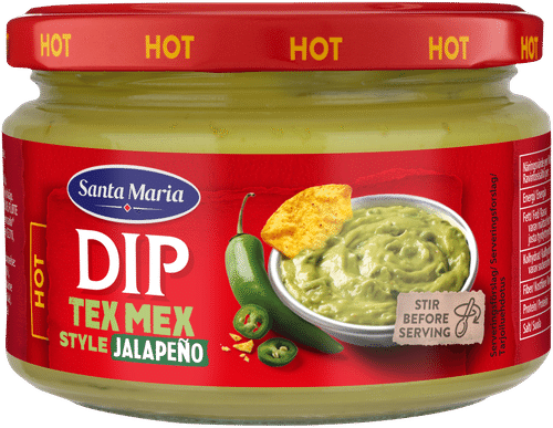 Santa Maria 250克蘸酱配墨西哥辣椒和牛油果｜Santa Maria 250g Dippi jalapeñoilla ja avokadolla