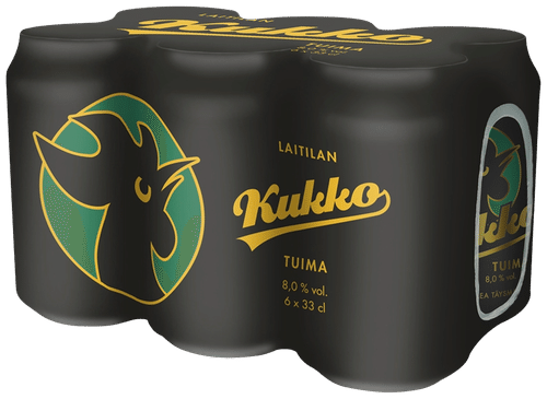 6 x Laitilan Kukko Tuima 8,0 til-% 0,33L olut