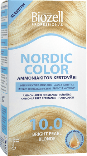 Biozell Nordic Color Biozell Professional Nordic Color 无氨持久染发剂 亮珍珠金 10.0 2x60ml
