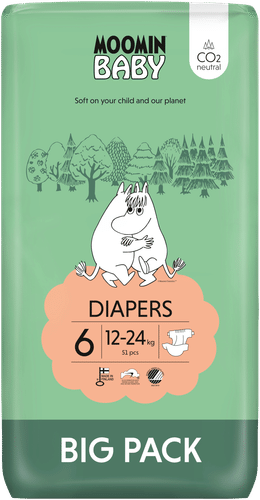 Moomin Baby Diapers 6号粘贴式纸尿裤 51片 12-24kg