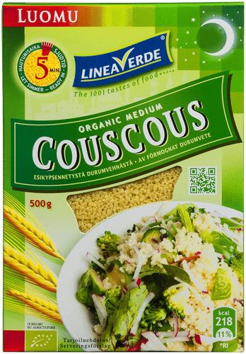 Linea Verde 中粒硬质小麦有机古斯古斯 500g｜Linea Verde medium durumvehnä luomu couscous 500g
