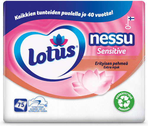 Lotus Nessu敏感肌纸巾 75 kpl