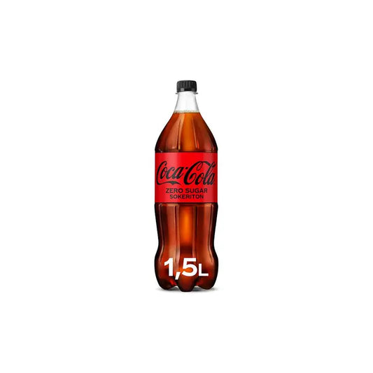 Coca-Cola Zero Sugar virvoitusjuoma muovipullo 1,5 L｜Coca-Cola 零糖软饮料塑料瓶 1,5 L